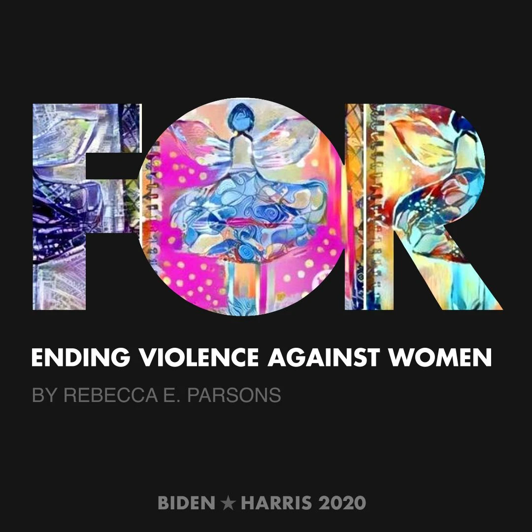 CreativesForBiden.org - Ending Violence Against Women artwork by Rebecca E. Parsons