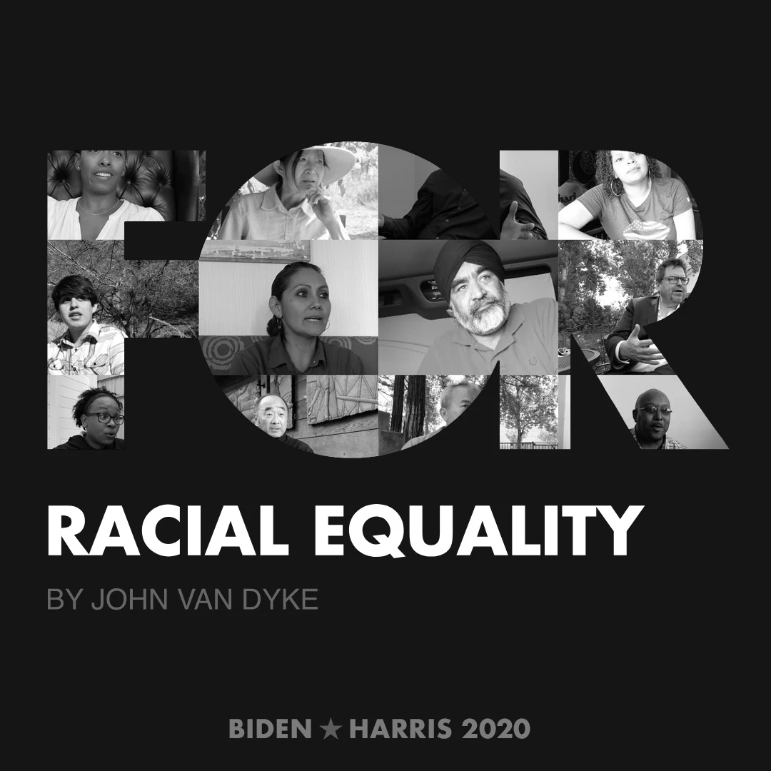 CreativesForBiden.org - Racial Equality artwork by John Van Dyke