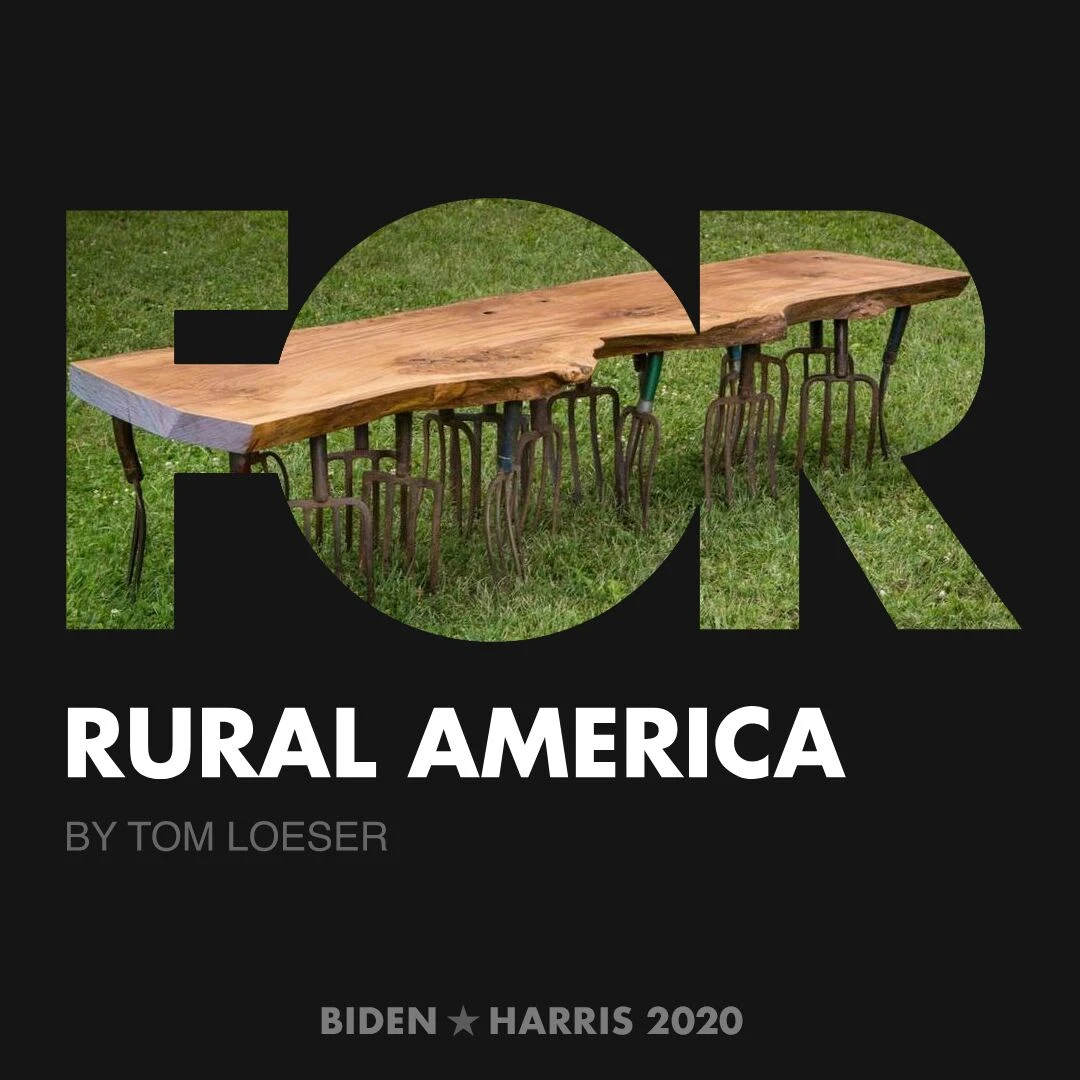 CreativesForBiden.org - Rural America artwork by Tom Loeser