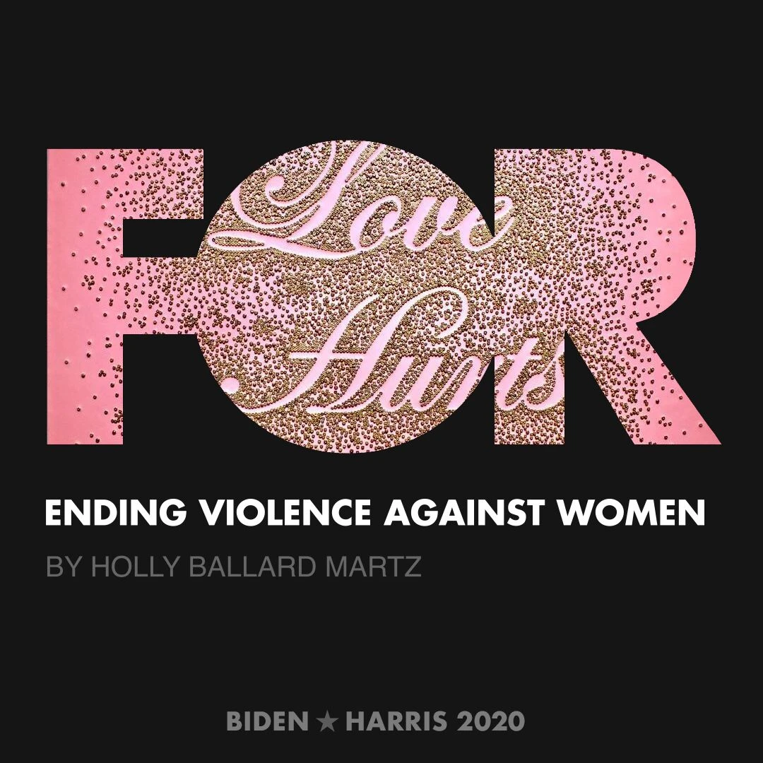 CreativesForBiden.org - Ending Violence Against Women artwork by Holly Ballard Martz