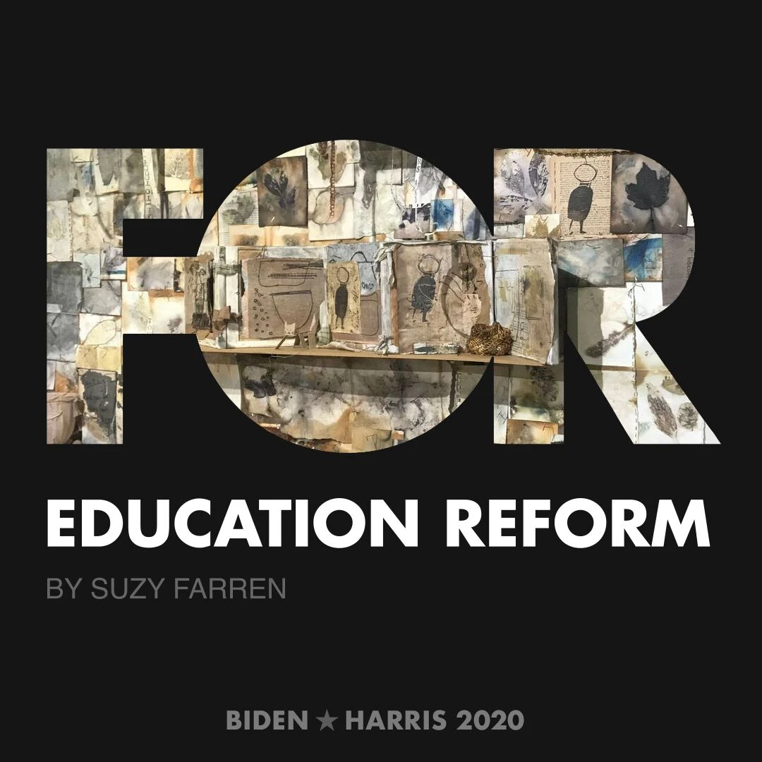 CreativesForBiden.org - Education Reform artwork by Suzy Farren